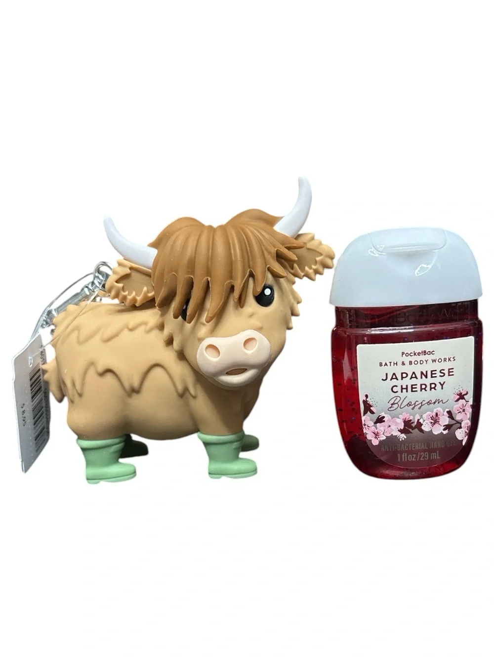 Bath & Body Works Highland Cow PocketBac Holder Set + Japanese Cherry Blossom